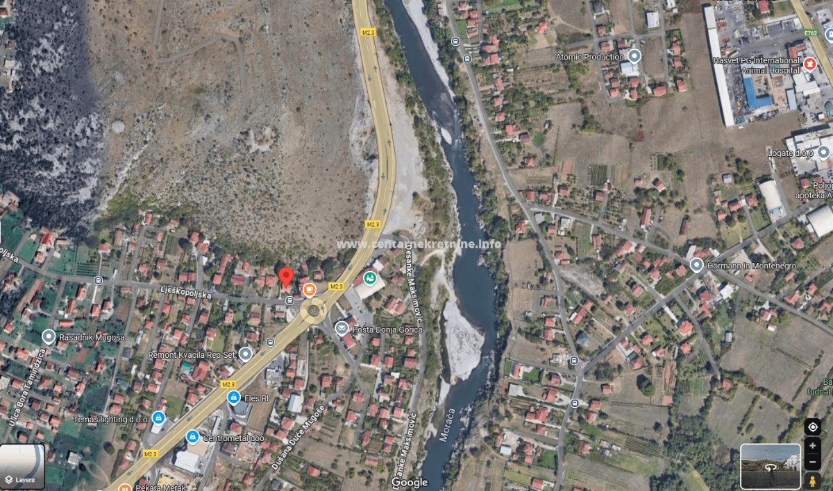 Prodaja, urbanizovan plac 1.550m2, Donja Gorica, Podgorica
